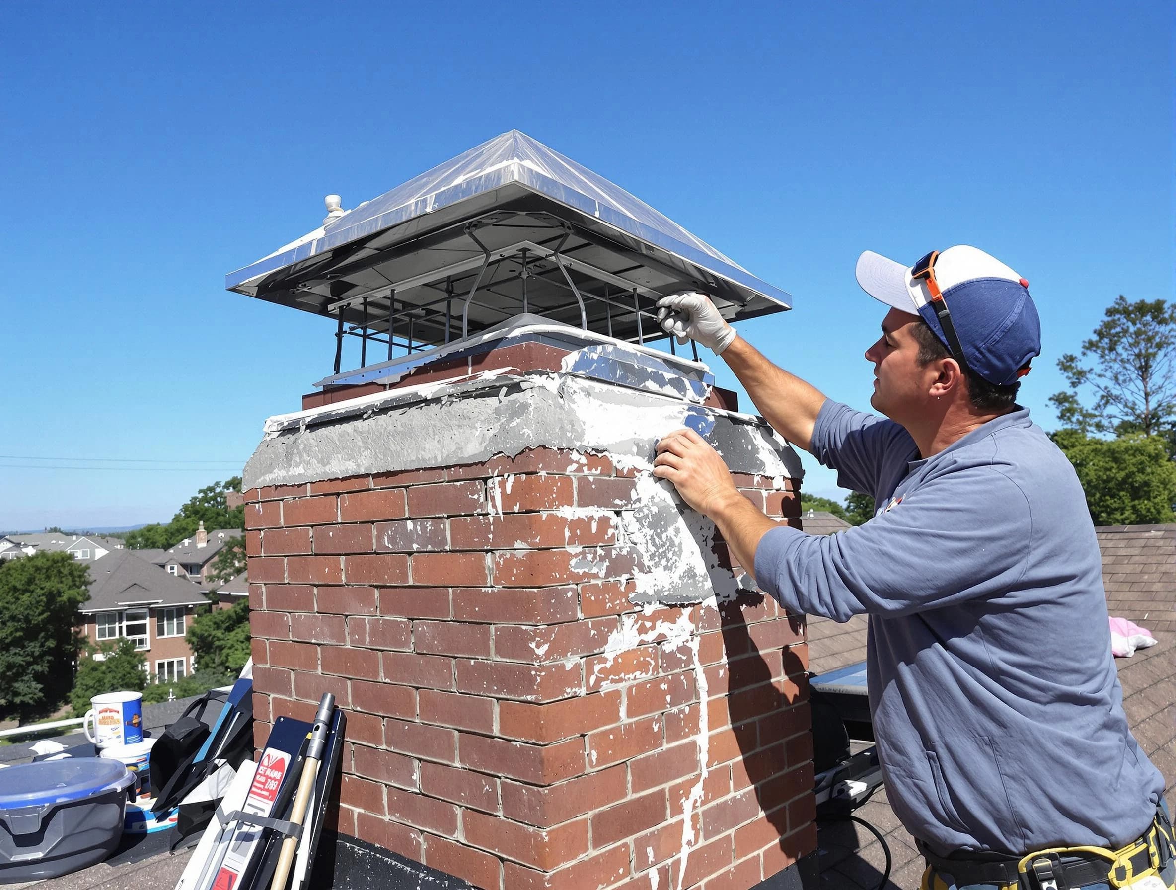 Chimney Crown Services service in Center Point, AL